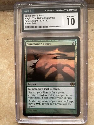 MtG - FOIL Summoner's Pact - Future Sight - CGC 10 Gem Mint! - Image 1 of 2