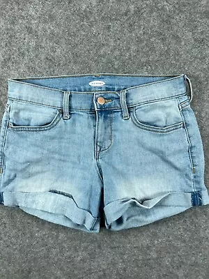 Old Navy Jean Shorts Womens 0 Blue Jean Denim Chino Cuffed Pockets Casual Ladies - Image 1 of 4
