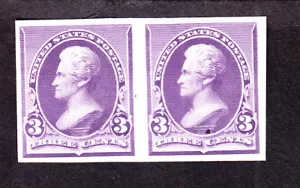 US 221P3 3c Jackson Pair Proof on India SCV $70 - Picture 1 of 1