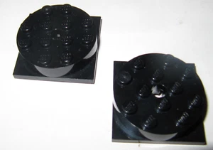 x2 Lego Turntable 4x4 Square Bases - 3403 - Black Rotating Pieces - Picture 1 of 2