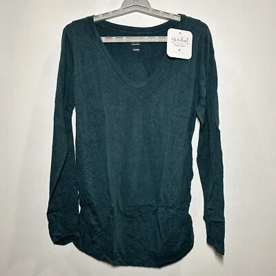 Ingrid & Isabel Green Heather Scoop Neck Long Sleeve Maternity Shirt Large  - Image 1 of 2