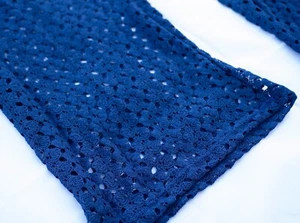 Blue Sand Studio Crochet Women's Pants S M L XL Wide Leg - Picture 1 of 5