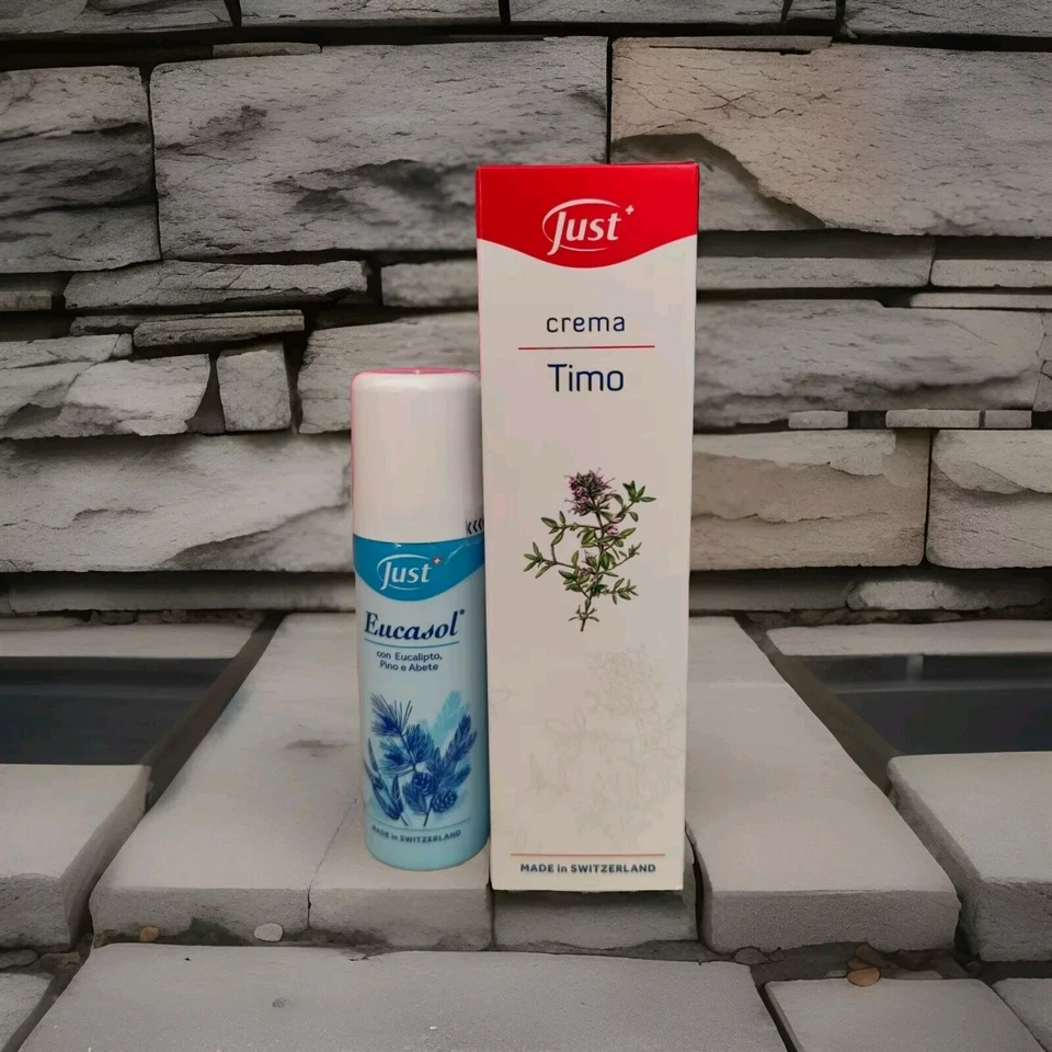 EUCASOL CREMA TIMO JUST SPRAY RAFFREDDORE ESSENZA FORMATI GRANDI PRODOTTI JUST  - Immagine 1 di 1