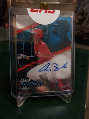 2021 Bowman's Best Baseball Aaron Zavala Texas Rangers OnCard Autograph Card - Image 1 of 4
