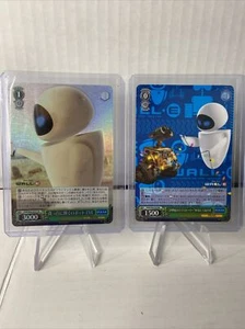 Set of 2 Weiss Schwarz PIXAR TCG EVE PXR/S94-041S SR & Wall-E EVE PXR/S94-029 RR - Picture 1 of 4
