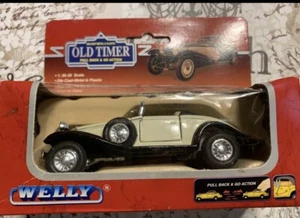 Vintage Welly Ford Roadster Old Timer Diecast Metal Pullback&Go Toy Car - Picture 1 of 3