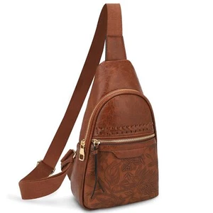 Large Sling Bag for Women Faux Leather Crossbody Fanny Pack Purse Backpack Tr... - Picture 1 of 6