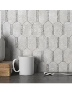 Octagon Stick on Tiles Stone Tile Stickers,Mosaic Self Adhesive Wall Tiles - Picture 1 of 7