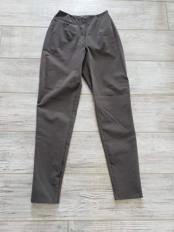 EUC Jenne Maag Sz S Brown High Waisted No Pockets Zip Up Relaxed Formal Pants - Image 1 of 4