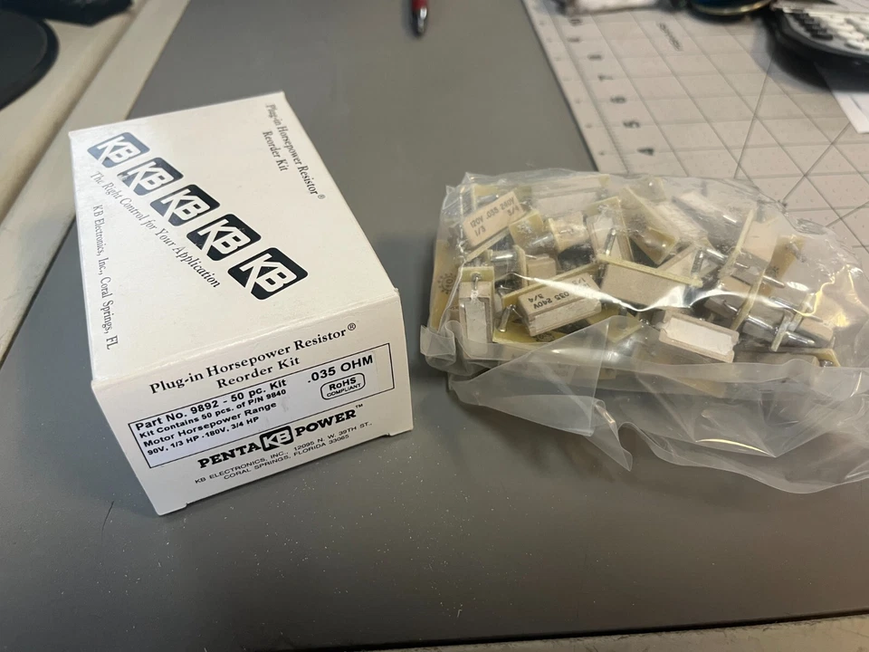 KB/KBIC DC Motor Control Plug-In Horsepower Resistor # 9840, .035 Ohms. - Image 1 of 1