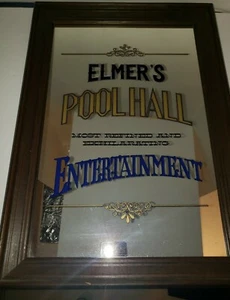 Billiard Wood Framed Mirror Wall Hanging - Picture 1 of 9