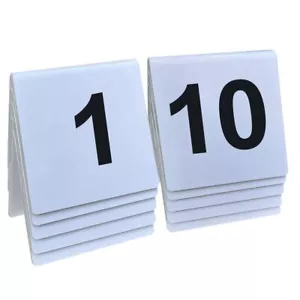 Table Number 1-10 Tents Acrylic Table Numbers Cards Signs For Wedding Recepti... - Picture 1 of 5