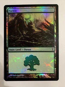 Forest FOIL - Time Spiral Basic Land MAGIC THE GATHERING CARD #298 LP NM - Picture 1 of 11