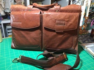 Skórzana torba na laptopa Woodbridge kasztanowy brąz w bardzo dobrym stanie - Zdjęcie 1 z 9
