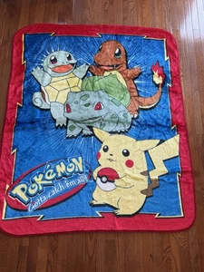 Vintage Pokemon Blanket Throw Northwest Company 50X60 Gotta Catch Em All Pikachu - Picture 1 of 2