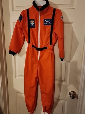 Disfraz de astronauta espacial naranja rubíes niño talla mediana EE. UU. Foto 1 de 4