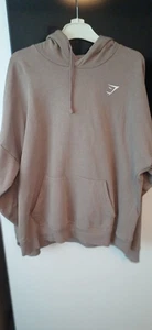 Gym Shark beige brown Hoodie Size Mens Large - Picture 1 of 4