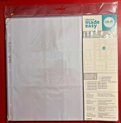 WE R MEMORY KEEPERS Álbumes Hechos Fácil Fundas para Fotos Lote 3 Paquetes 12x12 NUEVO Foto 1 de 4