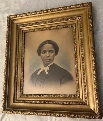 Retrato de carbón 19c firmado por mujeres afroamericanas Foto 1 de 4