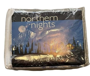 Juego de sábanas Northern Nights Queen 100 % algodón azul floral franela 4 piezas - Imagen 1 de 6