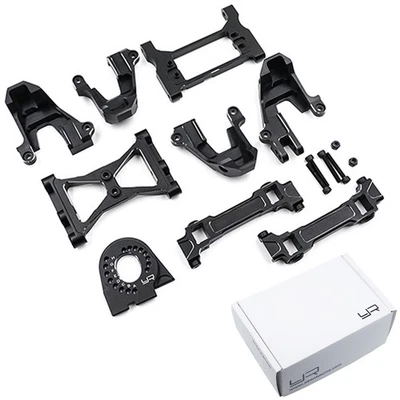 NEW Yeah Racing Aluminum Upgrade Parts Set : Traxxas TRX-4 Black TRX4-S03BK - Image 1 of 4