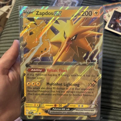ZAPDOS ex 049 SVP Scarlet Violet 151 Promo Pokemon Card NM JUMBO Oversized - Image 1 of 3