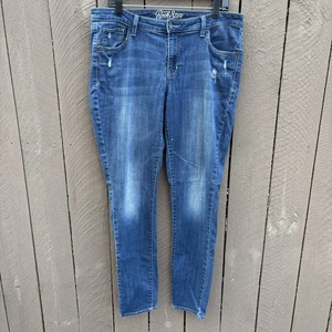 Old Navy Damen 16 hoch blau The Rockstar Distressed Skinny Stretch - Bild 1 von 10