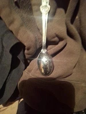 Cuchara infusora de té vintage plateada de Nueva Orleans de acero inoxidable Foto 1 de 4