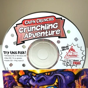 Vintage 1999 CAP'N CRUNCH CRUNCHLING ADVENTURE CD ROM PC jeu Windows 95 98 AOL - Photo 1/3