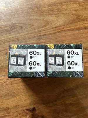 2x 2 Pack 60XL Black Ink Cartridge for HP DeskJet F4480 F4440 D2660 F4275 F4280 - Image 1 of 3