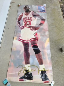 Rare 1991 Michael Jordan Hang Time Bubble Gum Poster 77x31 VINTAGE Life-size - Picture 1 of 11