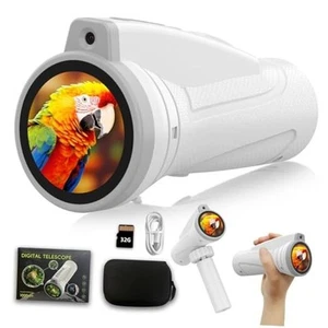 Kids Monocular for Bird Watching & Astronomy - Digital Telescope with White - Picture 1 of 7