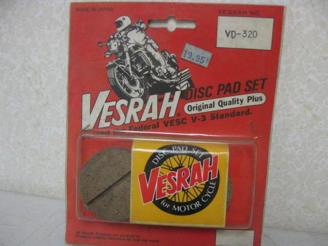 Juego de pastillas de disco delanteras Suzuki NOS GS1000 GS750 GS550 GS425 GT125, # VD-320.  Bin K Foto 1 de 1