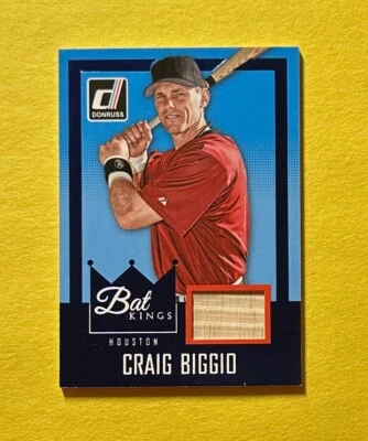 2016 PANINI DONRUSS CRAIG BIGGIO BAT KINGS RELIC #BK-CB ASTROS HOF - Image 1 of 2