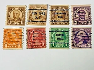 US BRIEFMARKEN SPULENSATZ 597-601 & 686 - Bild 1 von 4
