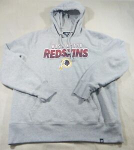 Washington Redskins Hoodie 47 Brand Gray Large Sweater Fleece Football NFL Mens