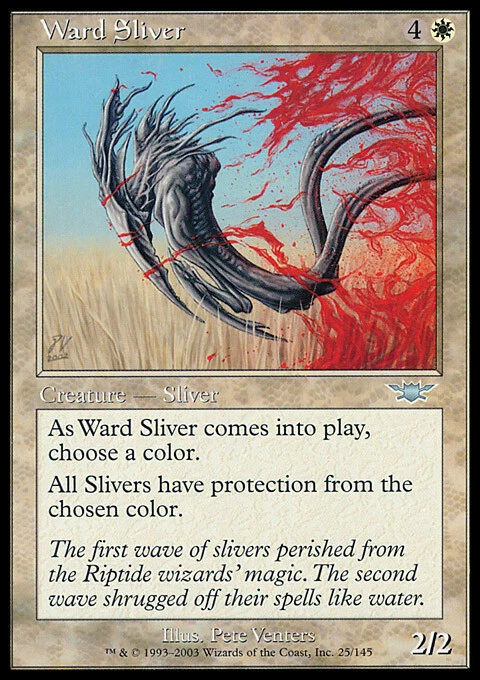 MTG Magic the Gathering Ward Sliver (25/145) Legions LP - Image 1 of 1