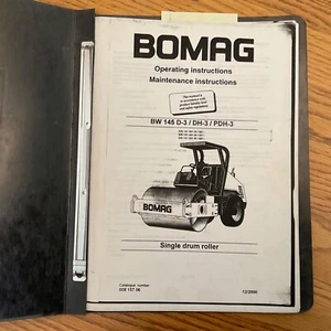 Bomag BW145 D-3/DH-3/PDH OPERATING MAINTENANCE MANUAL OPERATION COMPACTOR GUIDE - Picture 1 of 5