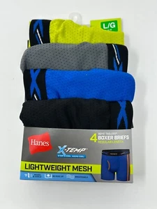 Hanes X-Temp Boys Lightweight Mesh Boxer Briefs 4-Pack 14-16 L (design may vary) - Picture 1 of 2