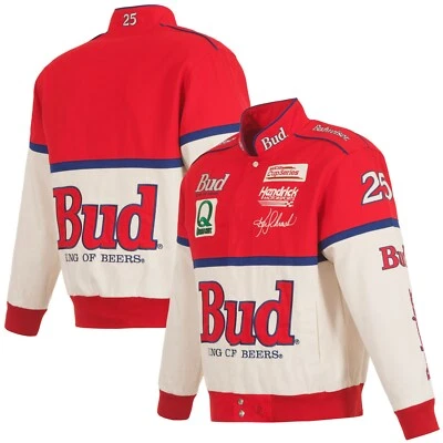  Chaqueta de algodón Nascar Ken Schrader JH Design Budweiser Bud King of Beers Foto 1 de 4