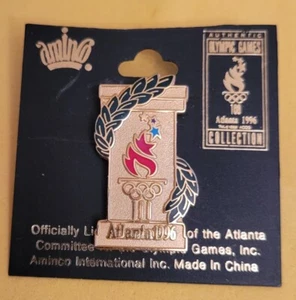 1996 Atlanta Olympic Games Flame Stars Laurel Official Licensed Pin Aminxco - Picture 1 of 2