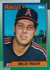 Willie Fraser, 1990 Topps #477, California Angels - Stock# 4042