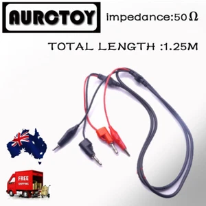 Test coaxial Leads oscilloscope Multimeter Meter banana plug Clips alligator AU - Picture 1 of 3