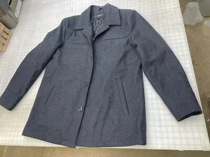 BLACK RIVET LUXURY Zip Wool Blend Black Hooded Coat Jacket Miss Button size L - Picture 1 of 11