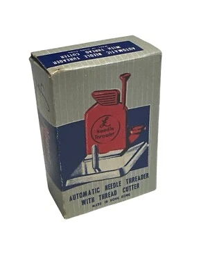 VINTAGE 1970'S AUTOMATIC NEEDLE THREADER W/ THREAD CUTTER - Original Box - Image 1 of 2
