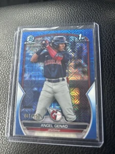 2023 Bowman Chrome 1st Angel Genao /150 Blue Refractor #BCP-140 Guardians - Picture 1 of 2