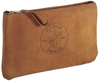 Klein Tools 5139L 12-1/2-Inch Top-Grain Leather Zipper Bag - Image 1 of 4