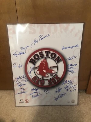Boston Red Sox Multi Signed/Autographed 16x20 Photo PSA LOA - Image 1 of 4