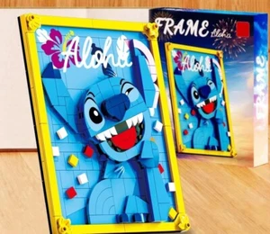 Lilo & Stitch 3D 258 Piece Building Brick Picture Frame - Picture 1 of 6