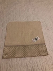 Avanti  "Interlace"  Ivory Embellished Washcloth; 100% Cotton; NWT;  13 x 12.5" - Picture 1 of 6